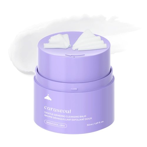 Caraseoul Gentle Grinding Cleansing Balm - Vegan Makeup Remover with BHA & Bakuchiol | Travel Size 50ml