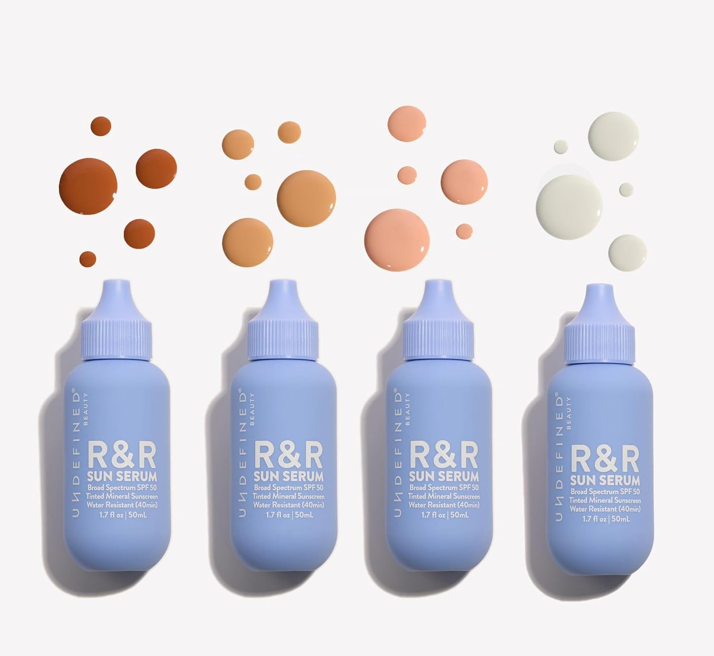 Undefined R&R Sun Serum SPF 50 - Mineral Sunscreen with Niacinamide & Blue Light Defense (Light Tint)