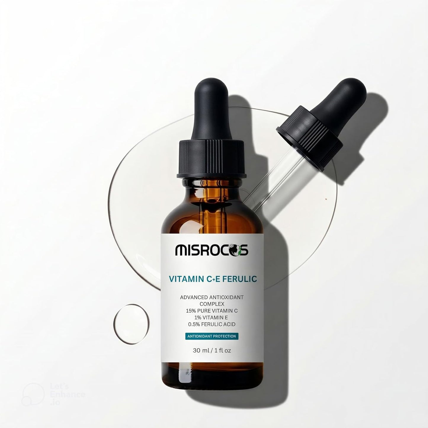 Skiennix Vitamin C + E Ferulic Acid Serum - 30ml | Brightening Antioxidant Complex for Fine Lines & Sun Damage