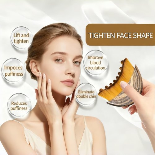 Lymphatic Contour Face Brush by New - Ergonomic Dry Brushing Massager for Sculpting Jawline & Chin (1pc)