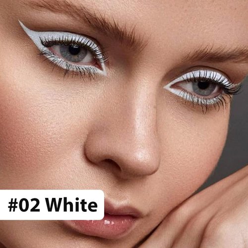 Evpct White Gel Glitter Eyeliner Pencil Set - Waterproof & Smudge-Proof for Stunning Eye Makeup | 1 Piece