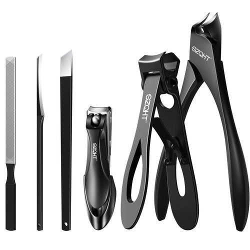 SZQHT Podiatrist Toenail Clippers Set, Professional Toe Nail Clippers for Thick & Ingrown Nails Cutter for Men,Women,Seniors,Heavy-Duty Manicure Set Pedicure Kit for Elder