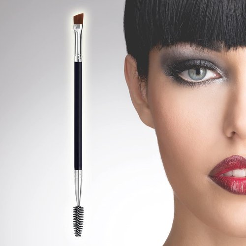 Regine Switzerland Duo Eyebrow Brush - Angled Brush with Spoolie & Eyelash Comb - 1 Piece