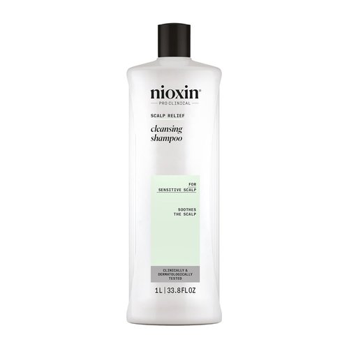 Nioxin Scalp Relief Cleansing Shampoo - Soothes & Hydrates Sensitive, Dry, Itchy Scalp | Infused with Aloe Vera & Vitamin E