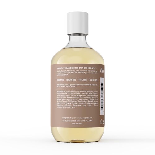 Deep Steep Brown Sugar Vanilla Bubble Bath - Hypoallergenic & Sulfate-Free, 17 Fl Oz for Sensitive Skin