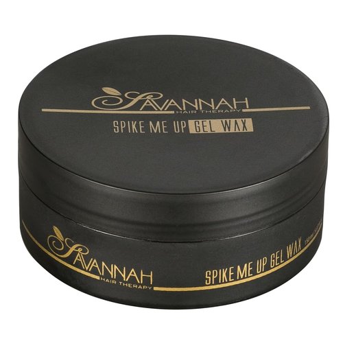 Savannah Hair Therapy Spike Me Up Gel Wax - 5.07oz Unisex Styling for Curly, Wavy & Straight Hair | Water-Based, Non-Flaky Hold