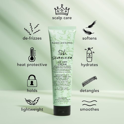 Bumble and bumble. Seaweed Nourishing Air Dry Hair Styling Cream - Leave-In Conditioner for All Hair Types | Hydrating, Anti-Frizz, Soft Hold