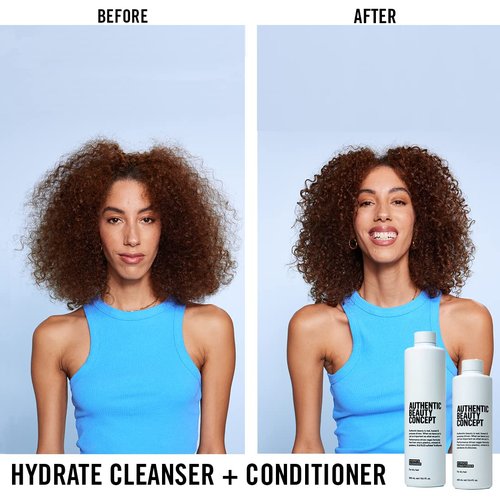 Authentic Beauty Concept Hydrate Conditioner - Moisturizing Formula for Normal to Dry or Curly Hair | Vegan & Cruelty-Free