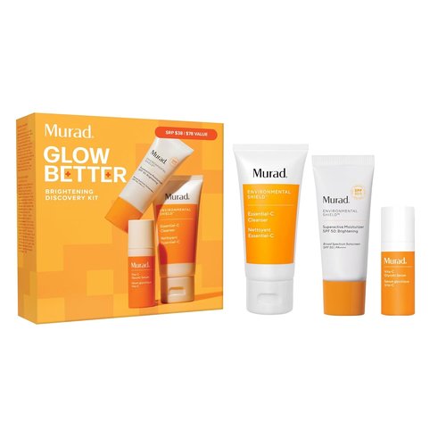 Murad Brighten Trial Kit - Vitamin C Skincare Set for Radiant, Even-Toned Skin - Travel-Friendly Size