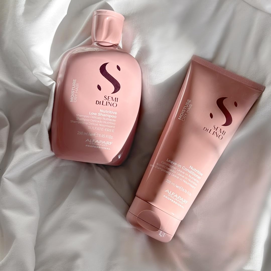 Alfaparf Milano Semi Di Lino Moisture Nutritive Shampoo - Sulfate & Paraben Free for Dry Hair | Salon Quality