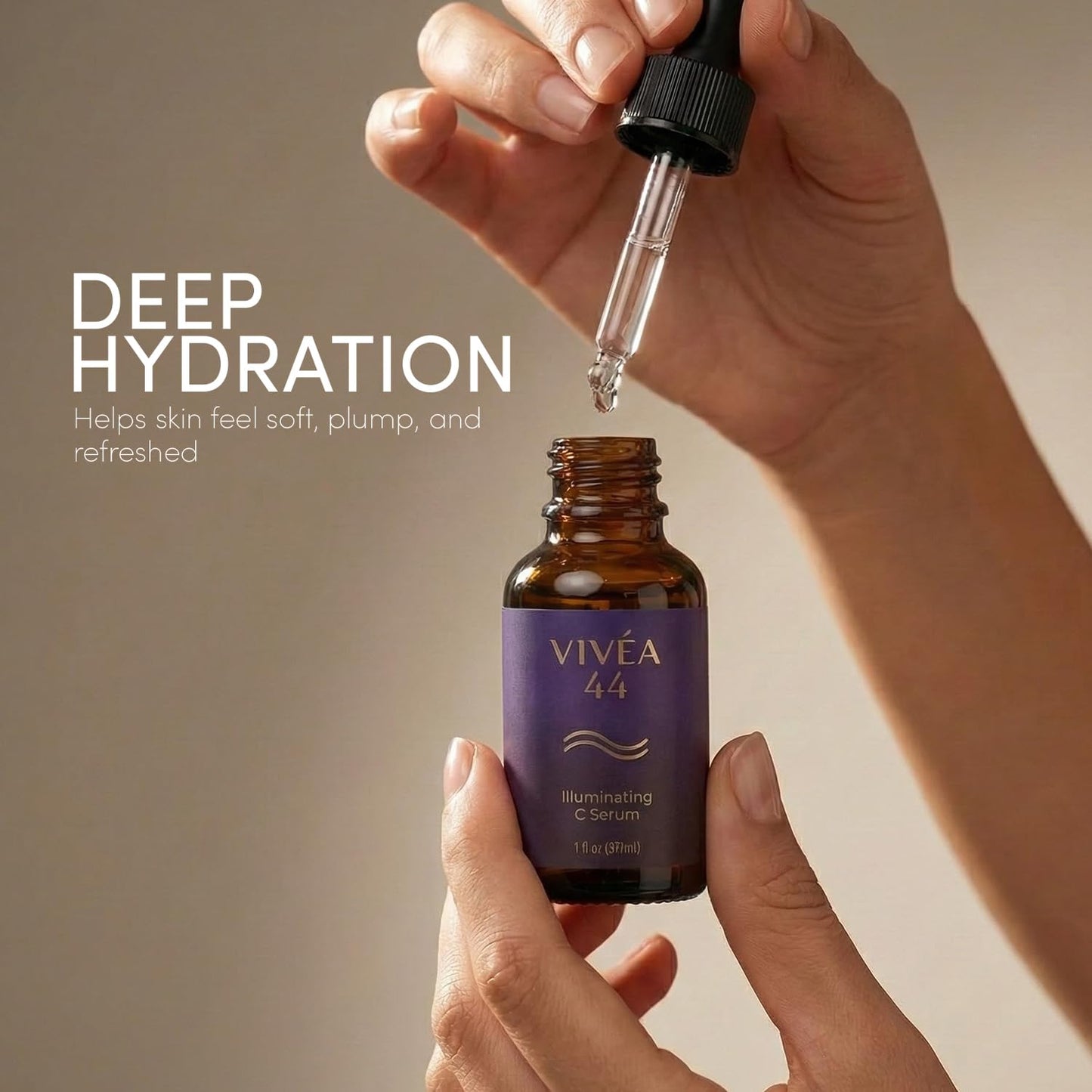 Vivéa Illuminating C Serum - 15% Vitamin C & Hyaluronic Acid for Radiant Skin - 1 fl oz / 30 ml