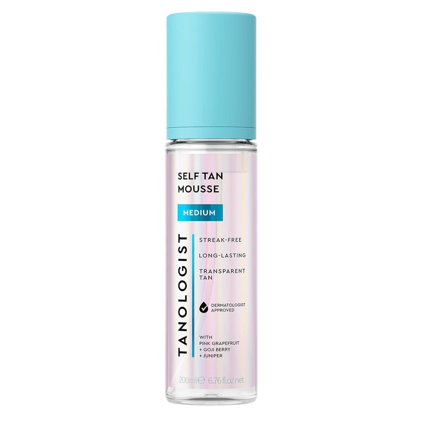 Tanologist Medium Self Tan Mousse - Streak-Free, Natural Glow, Vegan Formula | 6.76 fl. oz/200 ml