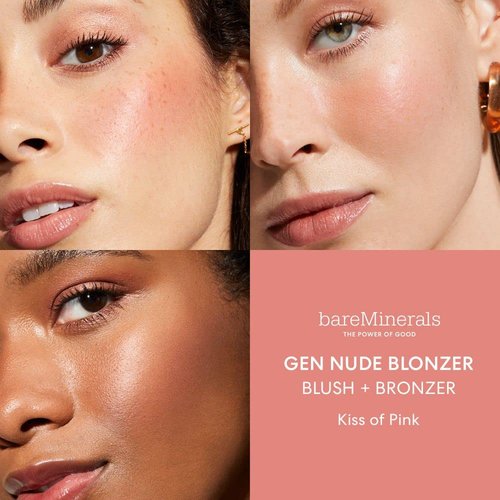 bareMinerals Gen Nude Blonzer - Talc-Free Blush & Bronzer Hybrid Compact | Buildable Luminous Finish in Rosy-Bronze