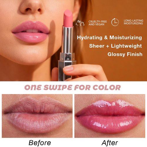 Kaely Honey Lipstick - Hydrating Tinted Lip Balm for Dry Lips | 2 Pcs in 05 Rose & 06 Girly