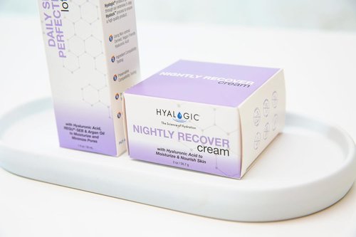 Hyalogic Nightly Recover Facial Night Cream - Hydrating Moisturizer with Hyaluronic Acid | 2 oz