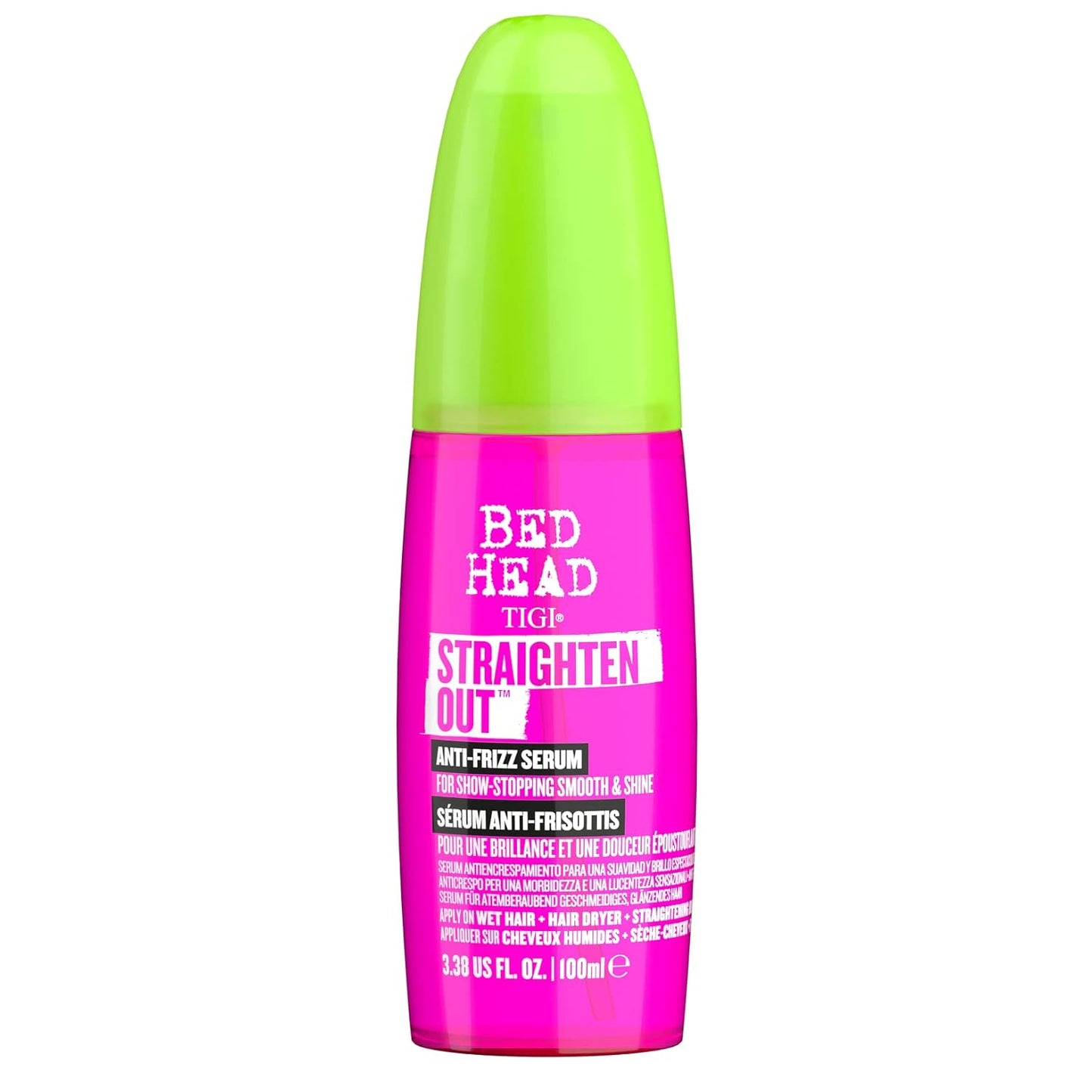 TIGI Bed Head Straighten Out Anti-Frizz Serum - Smooth, Sulfate-Free Formula for All Hair Types