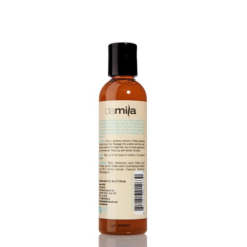 damila Deep Cleansing Shampoo - Clarifying Shampoo For All Hair Types - Degreases, Removes Residue and Product Build Up - Prepares Hair for Keratin Hair Treatment