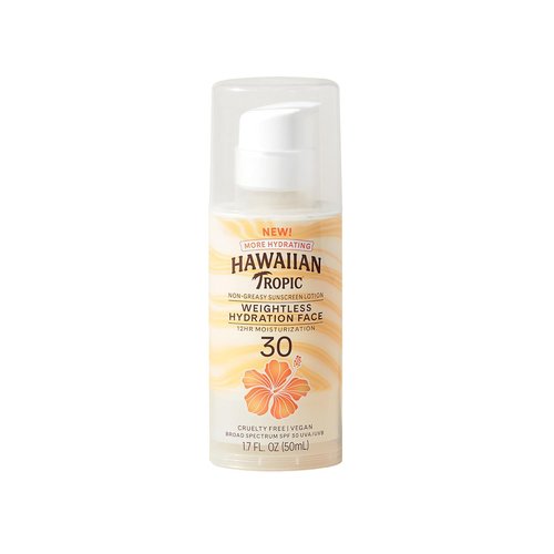 Hawaiian Tropic Weightless Hydration Lotion Sunscreen SPF 30 - Travel Size 1.7oz | Ideal for Beach & Sun Protection