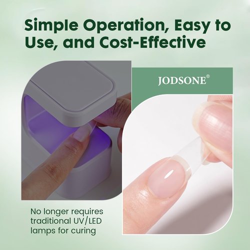 JODSONE Semi Solid Nail Glue for Press on Nails Newly Upgraded Quick Drying 10g for Nail Tips and Fake Acrylic Nails Tips Salon Art DIY at Home No Need U V Light Cured