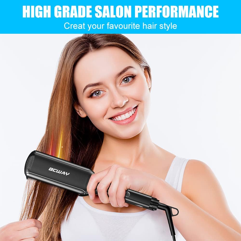 Skiennix Professional Hair Straightener - 2.16'' Extra-Large Titanium Flat Iron with 30s Instant Heating & 5 Heat Settings for All Hair Types