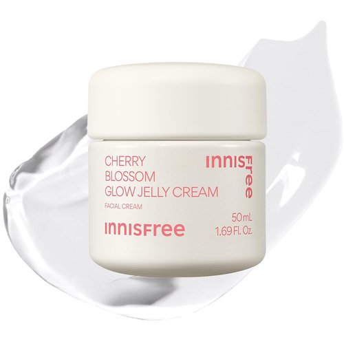 Innisfree Cherry Blossom Glow Jelly Cream - Hydrating Moisturizer with Niacinamide for Radiant Skin