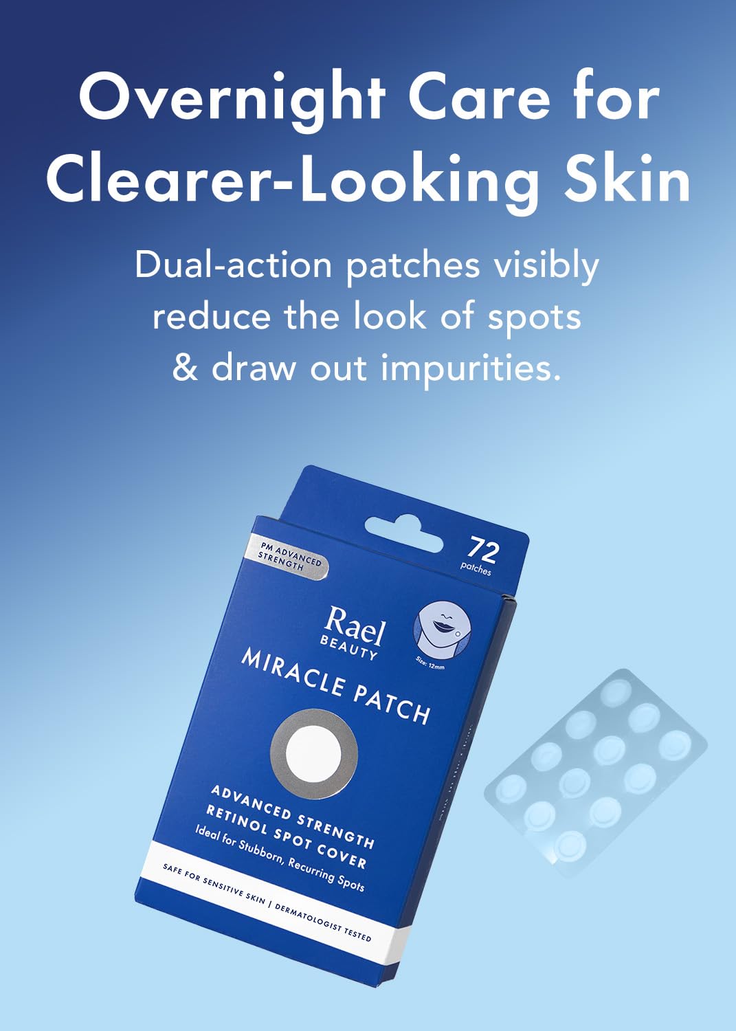 Rael Pimple Patches, Miracle Invisible Spot Cover - Hydrocolloid Acne Pimple Patch, Absorbs Zits & Blemish, Korean Skin Care, 2 Sizes (96 Count)