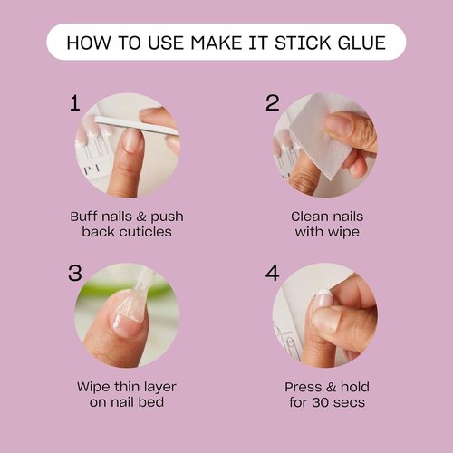 OPI Nail Adhesive Glue & Press-On Tabs - 120 Count | Vegan, Fast-Drying Formula for 14 Days of Wear