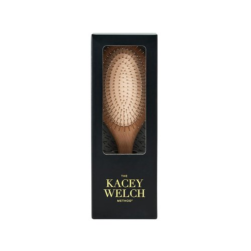 Kacey Welch Hair Brush - Gentle Detangling with Metal-Tipped Bristles | Natural Bamboo, All Hair Types