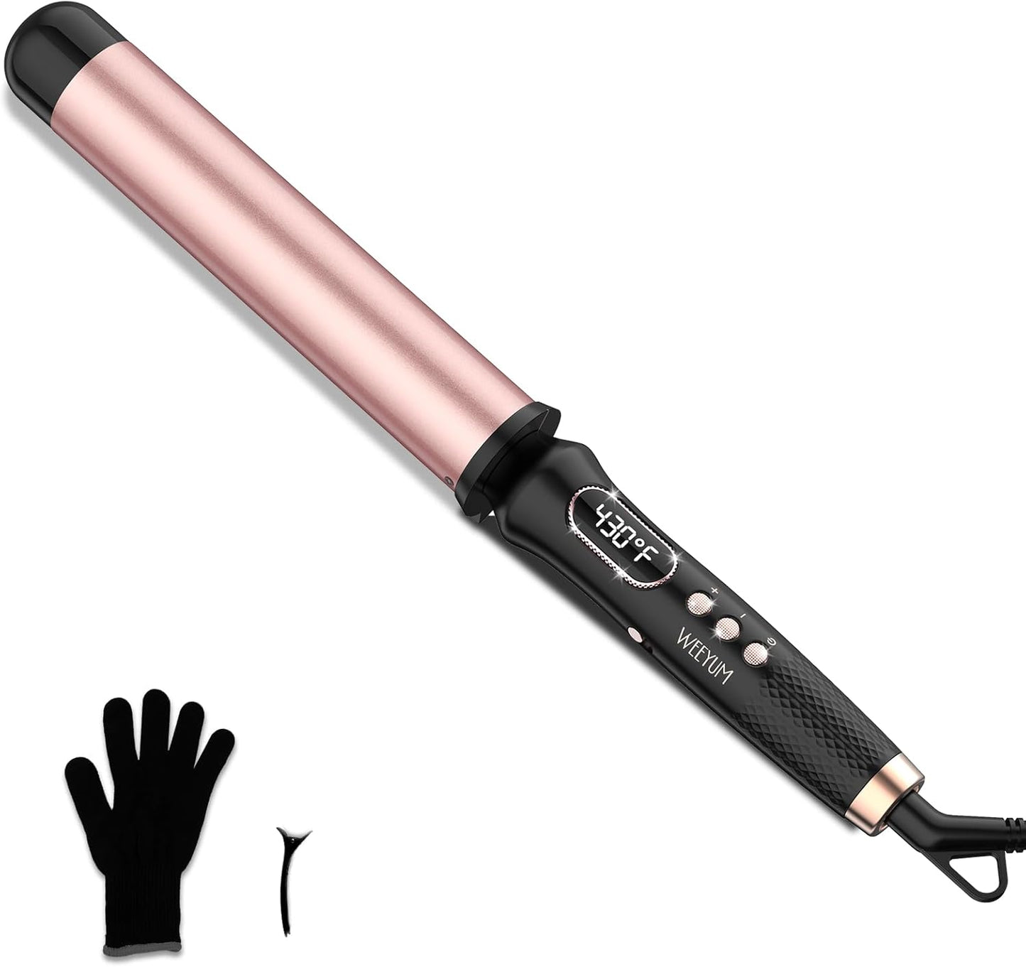 **Skiennix 1.5-Inch Curling Wand - Professional Clamp-Free Iron for Effortless Beach Waves**