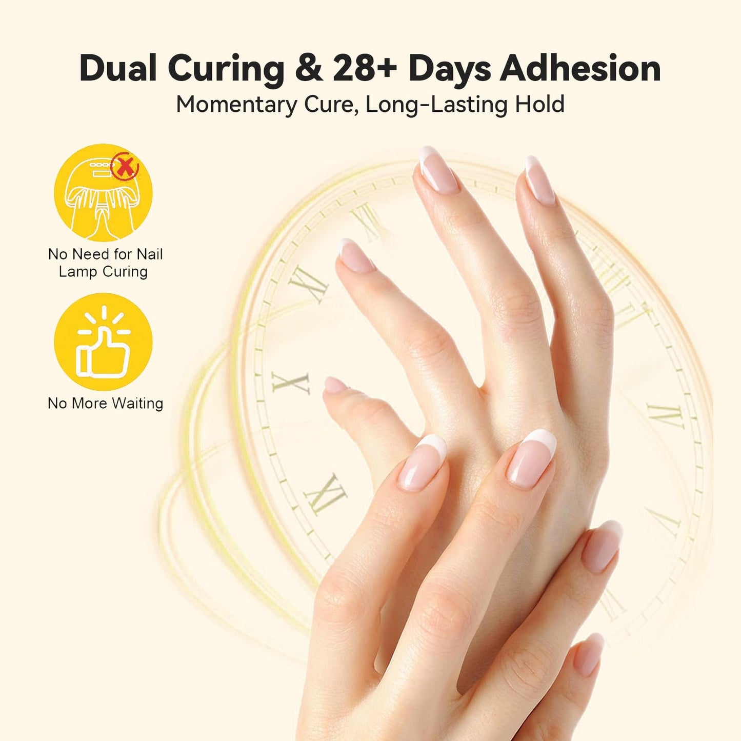 Super Strong Brush On Nail Glue Gel, LEENEXUS【Advanced Resin Formula with Micro-Anchoring】 10ml Long Lasting Nail Bond Glue for Press On Nails, Nail Tips & Acrylic Fake Nails, Mess Free & Fast Drying