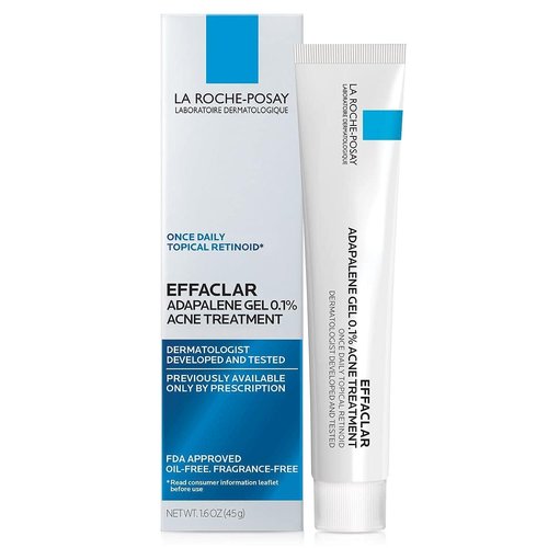 La Roche-Posay Effaclar Adapalene Gel 0.1% | Oil-Free Acne Treatment for Clear Skin & Blemish Prevention