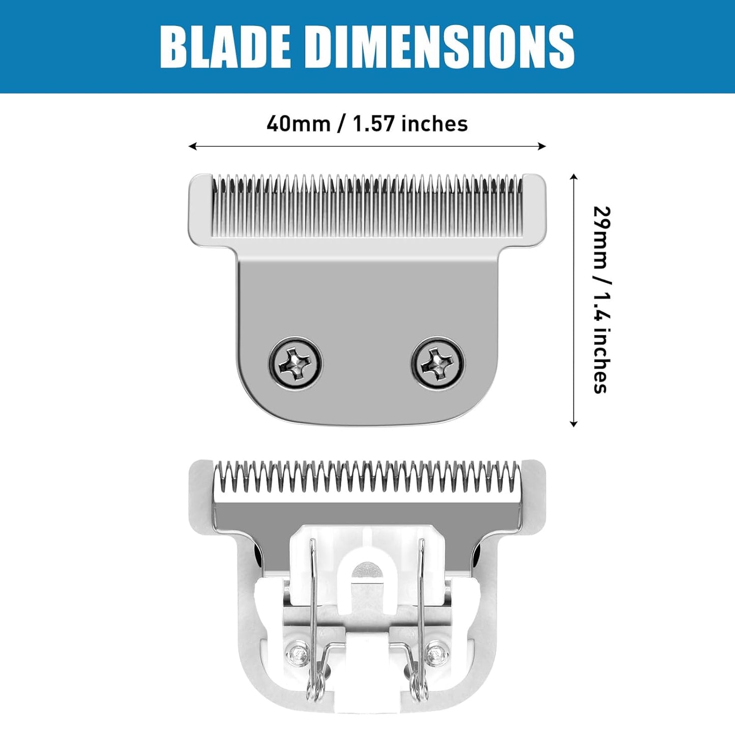 Wahl 02144 Replacement Detachable T Blade - Japanese Stainless Steel 40mm Compatible with Trimmers