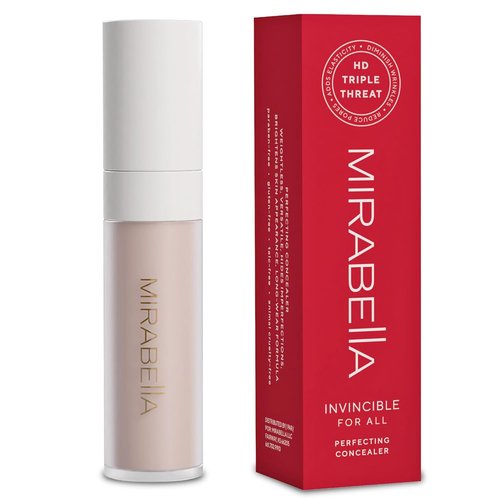 Mirabella Invincible Under Eye Concealer - Full Coverage Hydrating Formula for Dark Circles | Porcelain P00