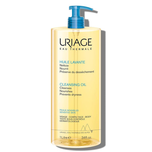 Uriage Cleansing Oil - 2-In-1 Foaming Shower Oil for Face & Body | Glycerin 25% for Gentle Cleansing & Moisturizing