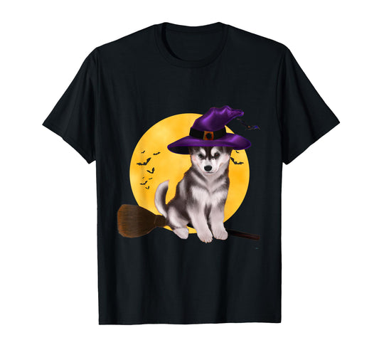 Siberian Husky Halloween Costume Shirt Women Boys Girls Dog T-Shirt