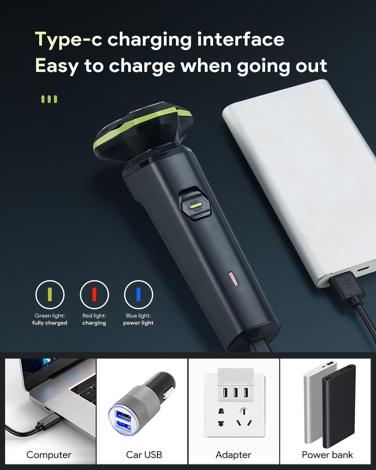 Skiennix Electric Razor for Men - 3D Floating Head with Magnetic Detachable Feature | Perfect for Travel & Business