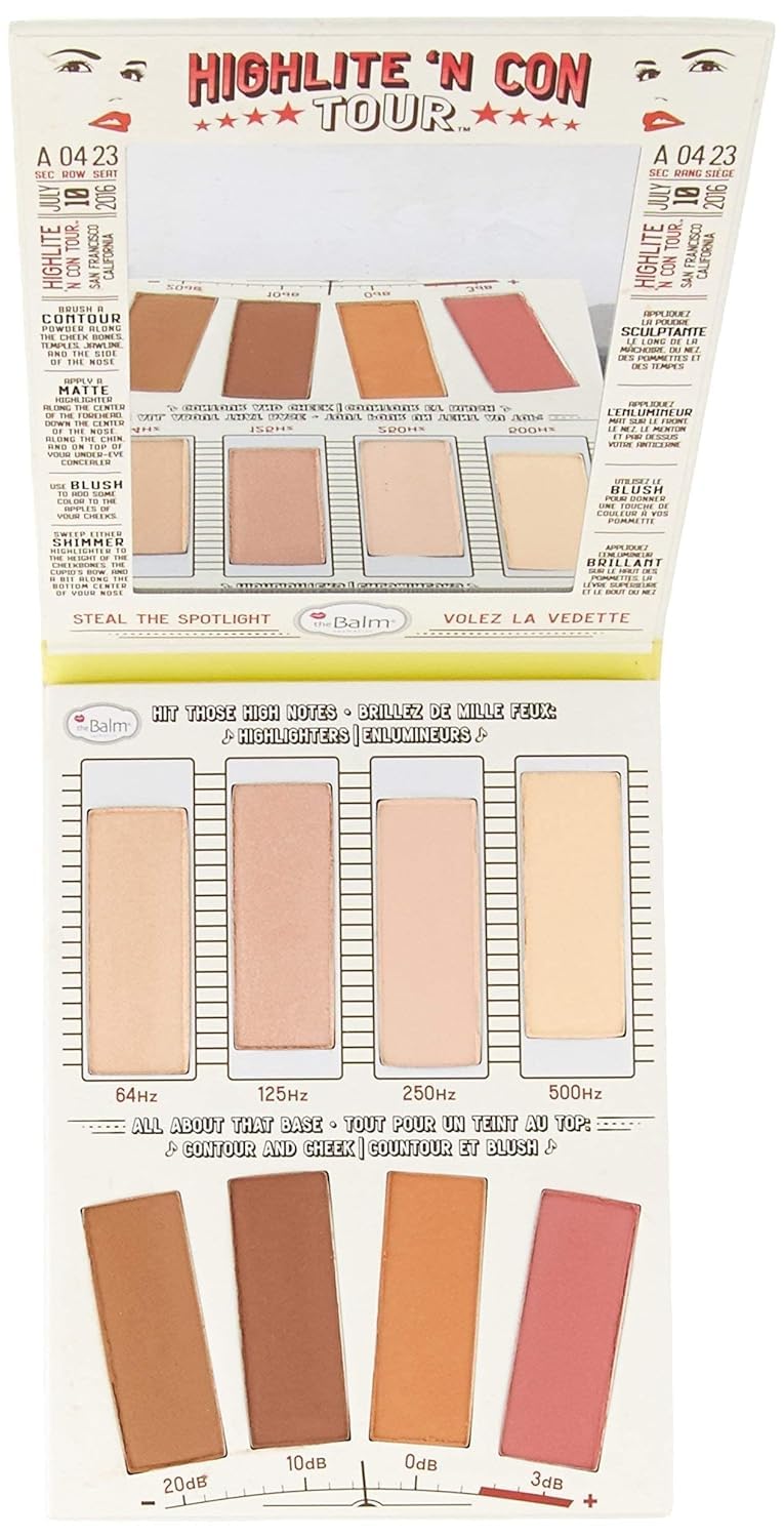 theBalm Highlighting & Contour Palette - Shimmer & Matte Highlighters, Bronzer, Blushes | Multicolor, 0.8 oz