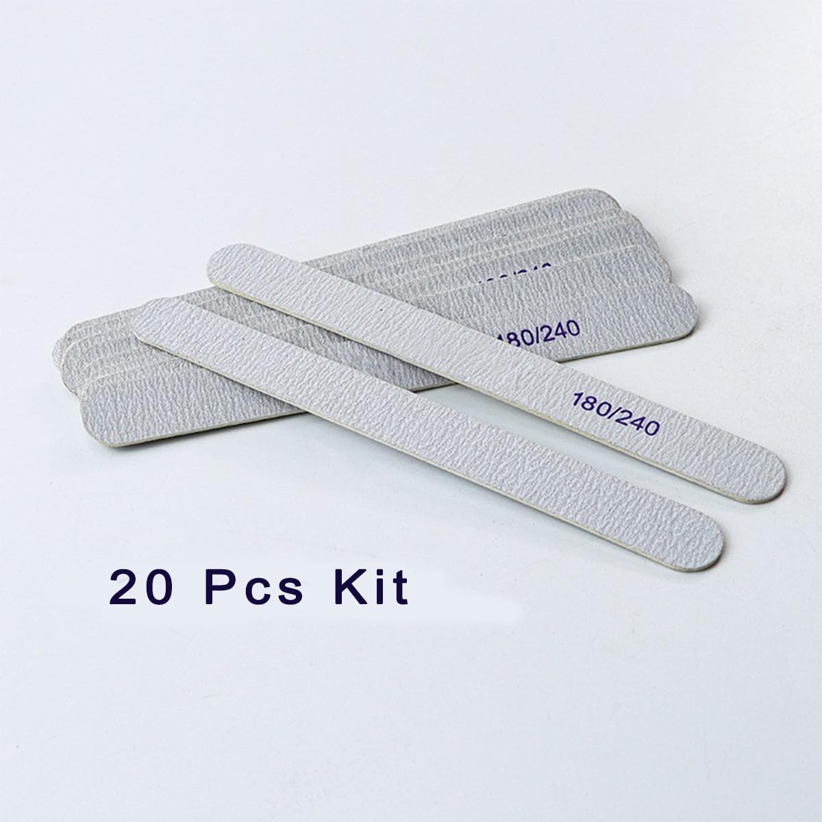 Skiennix Nail File Set - 20 Professional Double-Sided 180/240 Grit Manicure Tools