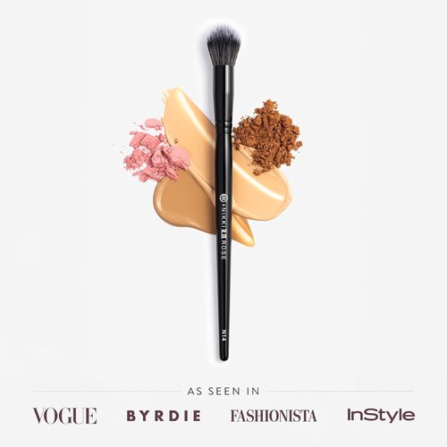 BK Beauty - Nikki La Rose N14 Precision Concealer Brush - Multi-Tasking Tapered Design for Under-Eye & Small Areas