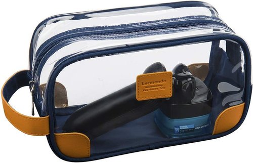 Lermende Toiletry Bag - Clear Dopp Kit for Men | Travel Organizer with Hand Strap
