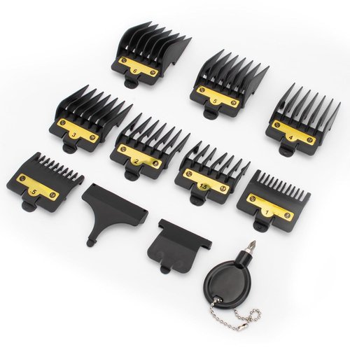 BaBylissPRO Clipper Guards - 8 Pack Replacement Set for FX870, FX880, FX825, FX673, FX899 | Adjustable Cutting Lengths 1/16'' to 3/4'', Black