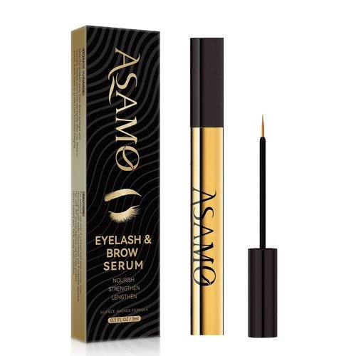 ASAMO Eyelash & Eyebrow Growth Serum - 2-in-1 Enhancer for Longer, Thicker Lashes - Vegan & Cruelty-Free, 3ml