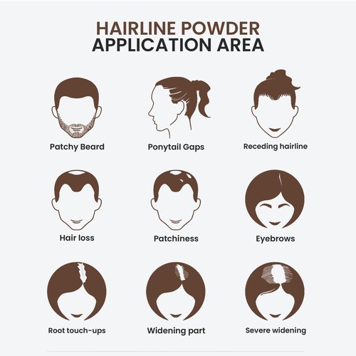 Hairline Powder, Root Touch Up Dark Brown, Instant Hair Loss Concealer for Thinning Hair, Windproof & Sweatproof Hair Root Cover Up Powder with Mirror and Puff
