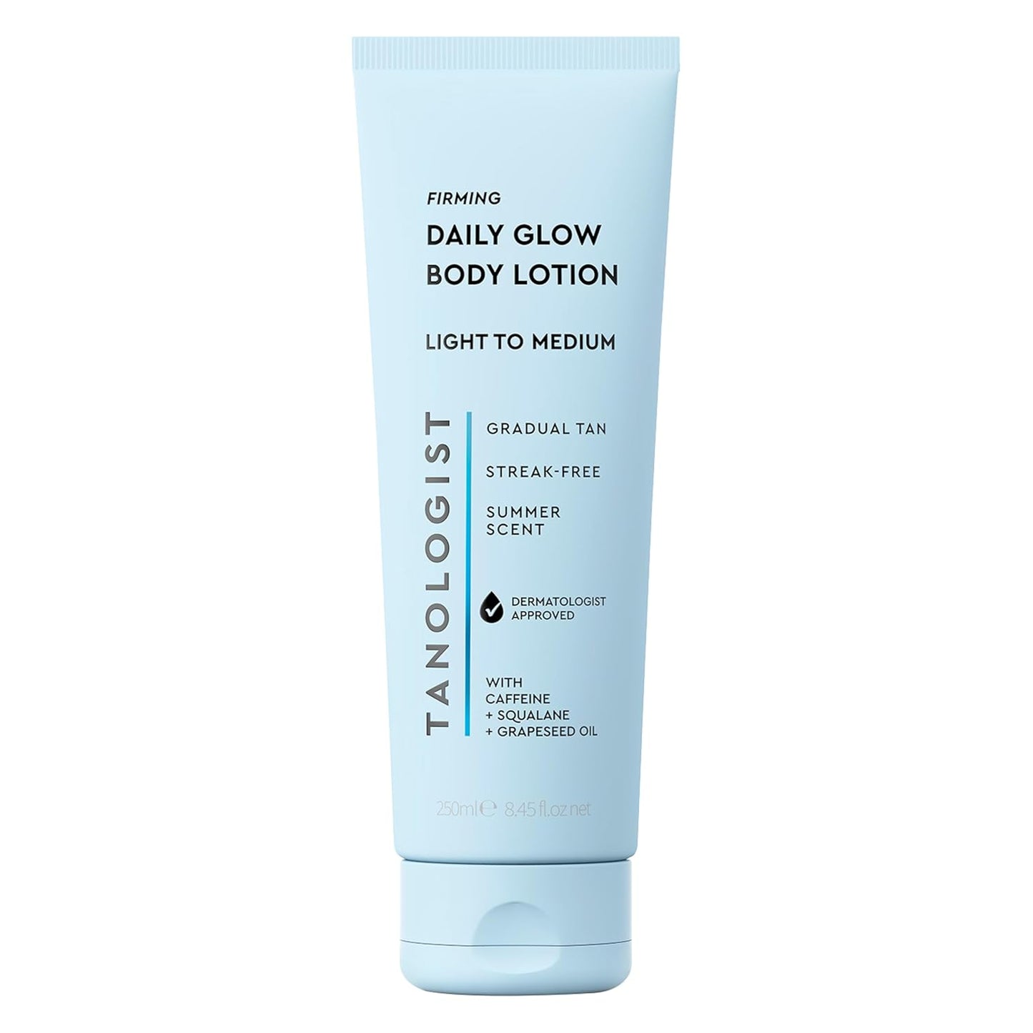 Tanologist Firming Daily Glow Body Lotion - Light/Medium, Fast-Developing, Vegan Formula, 8.45 fl oz