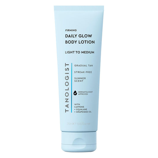 Tanologist Firming Daily Glow Body Lotion - Light/Medium, Fast-Developing, Vegan Formula, 8.45 fl oz