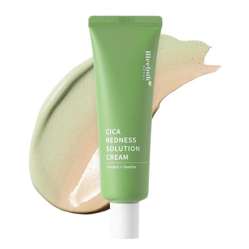 Meebak Cica Redness Solution Cream - Green Color Corrector for Sensitive Skin | Redness Relief BB Cream