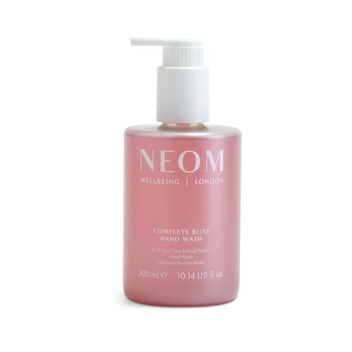Neom Complete Bliss Hand Wash - 300ml | Blush Rose, Lime & Black Pepper | Natural Color from Gardenia Fruit | 100% Recyclable & Refillable