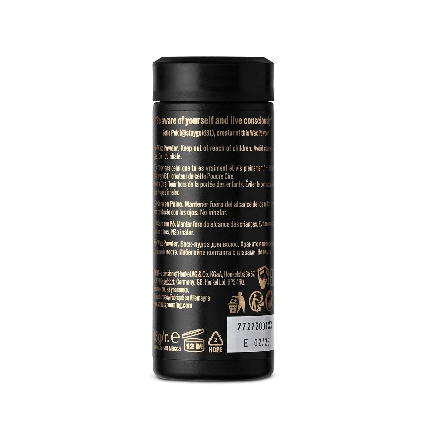 STMNT Grooming Goods Wax Powder - 0.53 Oz | Semi-Matte Finish for Volume & Grip | Easy to Wash Out