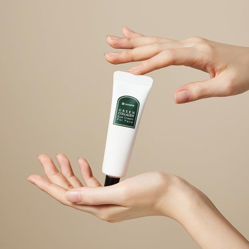 LEADERS Green Collagen Eye Cream - Vegan Anti-Aging Treatment for Fine Lines & Dark Circles, 30ml