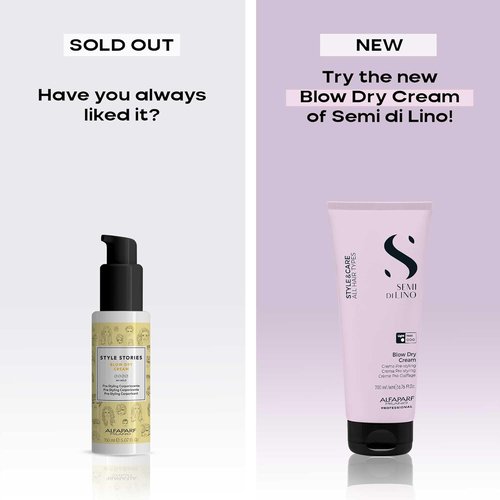ALFAPARF MILANO Blow Dry Cream - Light Hold Styling Cream with Thermal Protection - 6.76 fl oz